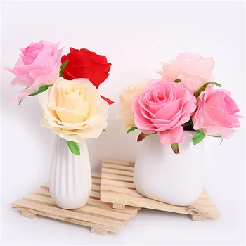 10CM Rose Flori Artificiale Cap de Nunta DIY Coroană de flori de Ziua Mamei, Cadouri de Ziua Îndrăgostiților, Flori False Album Decor Acasă
