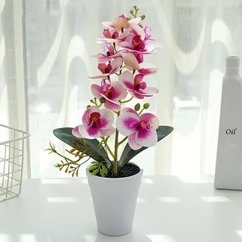 Imprimare 3D Flori Artificiale Phalaenopsis Plastic Ghiveci de Simulare Bonsai Nunta Living Home Masa Decor