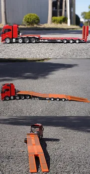 Aliaj Model de Jucărie Cadou de 1:32 Scară Vo-lv FH16 750 8X4 Livrare Tractor Camion Remorcă și Vehicule turnat sub presiune Model de Jucărie De Colecție