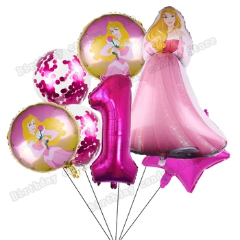Disney Printesa frumoasa adormita Alba ca Zapada Confetti baloane Copil de dus fata folie globos petrecerea de ziua decor jucarii copii globuri