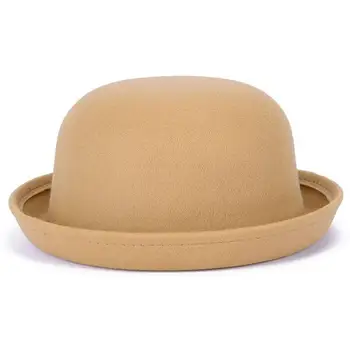 Vintage Lână Femei Pălărie La Modă Bowler Derby Fedoras Pălărie Capace Rotunde De Iarnă Bereta Pălării Boina