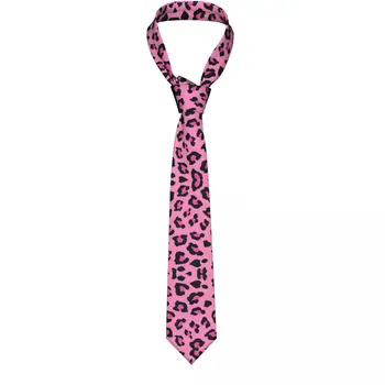 Noi Poliester Mătase 8cm Cravată Pentru Bărbați Roz Leopard de Imprimare Gât Animal Slim Barbati Cravata Personalitate Cravate Accesorii de Nunta Legături