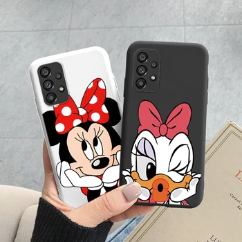 Silicon Caz de Telefon Pentru Samsung Galaxy A53 A73 5G Acoperi Mickey, Minnie, Donald Duck Silicon Moale Funda Pentru Samsung A53 53 Saci