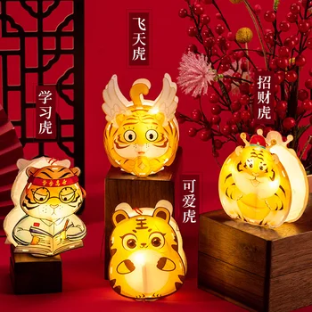 Retro Chinez Animale Lanterne Portabile Felinare Stralucitoare Lumina pentru Decor Petrecere de Anul Nou Festivalul de Decor jucărie pentru Copii
