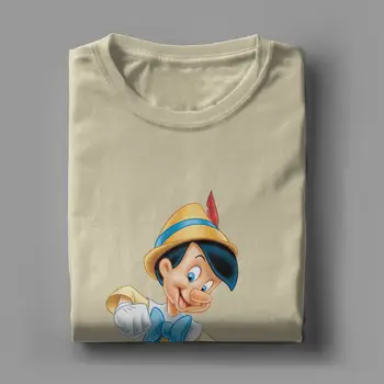Disney Pinocchio Cu Jiminy Cricket Barbati Tricouri Noutate Tricou Unisex Maneca Scurta Guler Rotund Tricouri Haine De Bumbac