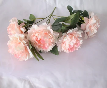 45cm mătase bujor flori buchet de 5 cap mare firulescu fals ieftin petrecere de nunta de decorare birou handholdling flori