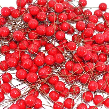 Red Berry Flori Artificiale Fructe Artificia Boabe de Simulare Cherry Stamen fructe de Padure Pentru Casa Decor de Crăciun DIY Cadou Coronita