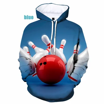 Noua Moda Barbati femei mingea De bowling 3D Imprimate Topuri Casual hanorace mingea De bowling Tipărite Pulovere marimea XS-5XL
