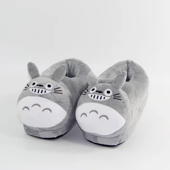 28cm Anime Totoro Vecinul Meu de Pluș și Papuci Moi Umplute Interioară Pantofi Cald Iarna Pentru Femeie Și Bărbat
