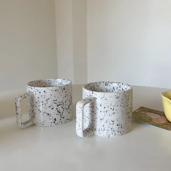 Creative Nordic Cana Ins Stropi De Cerneală Val Dot Cani Ceramice Cana De Cafea Cu Lapte Cesti De Ceai Minimalist Drinkware