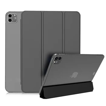 De caz Pentru iPad Pro de 12.9 inch 2020 2021 5-a 4-a Generație Pu Piele Smart Cover TPU Moale Mat Spate Tabletă Caz
