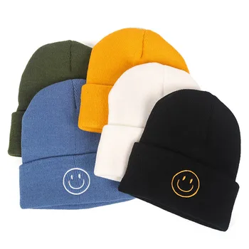 Zambet doamnelor Căciuli Pentru Barbati Beanie Hat pentru Femei Pălării de Iarnă Caldă 2022 Negru Broderie scrisoare Unisex Hip Hop Chelioși Capac Tricotate