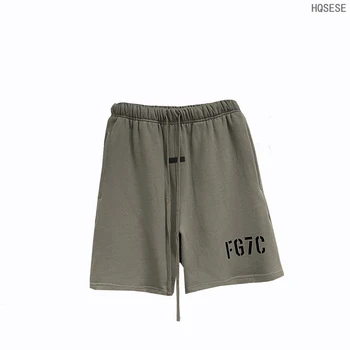 Summer Essentials FG7C pantaloni Scurți Bărbați Femei Hip hop Streetwear Scurt Moda 7 Colectia de Bumbac Supradimensionate, pantaloni Scurți de sport