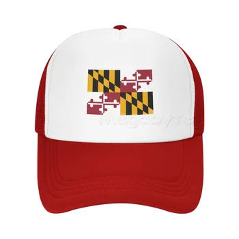 Patriotic Retriever Maryland Drapelul de Stat Câine Trucker Hat pentru Barbati & Femei, Reglabil Șapcă de Baseball, Golf Sapca Snapback
