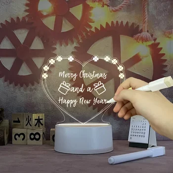 2023 Ziua Îndrăgostiților Cadou Notă Bord Creativ a Condus Lumina de Noapte USB Mesaj de Bord Cu Pix Cadou pentru Copii Prietena Lampa Decor