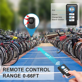 Wsdcam Biciclete Alarma Rezistent La Apa Control De La Distanță Motocicleta Masina Electrica De Securitate Anti-A Pierdut Reamintesc Vibrații Alarmă De Avertizare Senzor