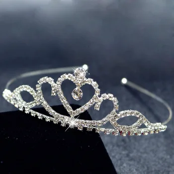 Drăguț Prințesă Diademe și Coroane de Cristal Bentita Pentru Fete Copilul de Mireasa de Bal Coroana Petrecere de Nunta Accessiories Moda Bijuterii de Păr