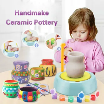 Handmake DIY Ceramice Mașină de Ambarcațiune de Copii Jucării Pentru Fete Baieti Mini Ceramica Roți Arte Meserii de Învățământ Devreme Copil Jucărie