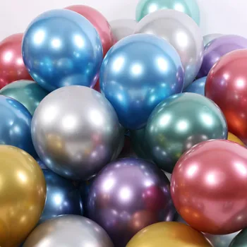 50/100 Buc 12 țoli Baloane Colorate Crom Metalic Heliu Latex, Baloane pentru Petrecere de Ziua Arc de Nunta Decor de Crăciun