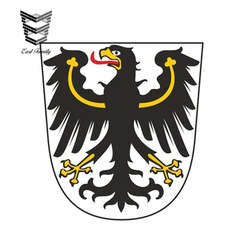 EARLFAMILY 13cm x 12.3 cm Prusia de Est Autocolant blazonul Cavalerilor Teutoni Creasta Masina Barei de protecție Fereastra Decal Impermeabil Autocolant Auto