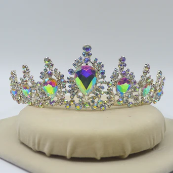 Noi AB Cristal Mireasa Tiara Pentru Plivitul Stras Coroana de Mireasa Diademe Cap Bijuterii Diademă Benzi Regina Frizură Accesorii