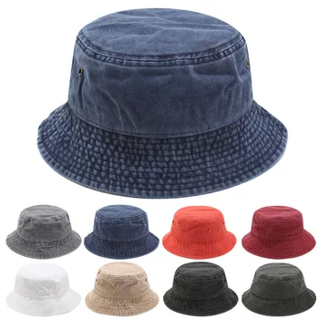 2022New Pescar Pălărie Panama Denim Găleată Pălării în aer liber Bărbați Femei Spălat Bumbac Găleată cu Capac de Moda Hip Hop Gorros Bob Pălărie
