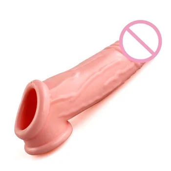 Realist Reutilizabile Extindere Penisului Penis Sleeve cristal de Silicon pentru mărirea Penisului Întârziere Prezervativ Pentru Bărbați Penis Enhancer Adult Sex Toy