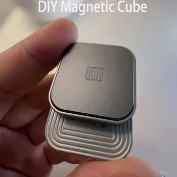 Mai nou Cub Magnetic Împinge Cursorul de Forma Patrata Frământa Slider DIY Metal Decompresie Birou Jucarii EDC Pentru Adulți Copii Cadouri