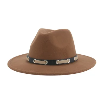Pălării pentru Femei Pălării Pălărie de Iarnă Pălării pentru Bărbați Solid Curea Vintage de Vest Pălărie de Cowboy Capac 58cm 60cm Fedoras Sombrero De Mujer