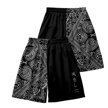 Vara Imprimare Negru Sweatshorts 2022 Casual Bermude Barbati Boardshorts Homme De Îmbrăcăminte De Modă Mozaic Pantaloni Scurți De Plajă
