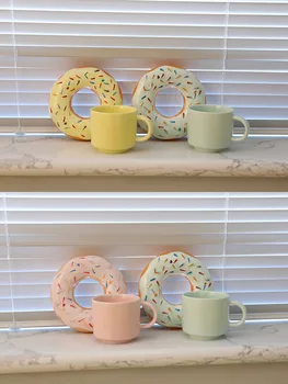 Gogoasa Cupa Set Creativ de Cafea de Origine Farfurie Ceașcă de Apă Cana Cu Farfurie de Desert din Ceramică Veselă Căni de Cafea taza 술잔