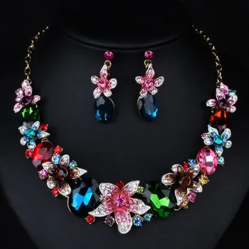 Zlxgirl bijuterii pentru Femei de Moda din Europa de design email floare colier si cercei seturi de bijuterii de nunta perfecta de mireasa pandantiv