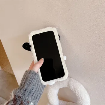 Sanrio Iarna Pluș 3D Eșarfă Pachacco Cazuri de Telefon Pentru iPhone 14 13 12 11 Pro Max 14promax Capacul din Spate