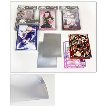 60PCS Pachet Reale Genshin Impact Joc de Caractere Ganyu Keqing 67MM92MM Soția Card Carduri Protector Maneca Carte Anime Mâneci