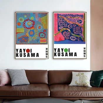 Japoneză Yayoi Kusama Tablouri Canvas Abstracte Dovleac Postere si Printuri de Arta de Perete Imaginile pentru Camera de zi de Decorare Cuadros