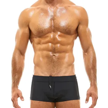 Nouă Bărbați Sexy Laterale ochiurilor de Plasă Translucid Boxer Înot pantaloni Scurți Europene de Moda American Scăzut Talie Plajă Spa Boxeri Cu Push-Tampoane 2022