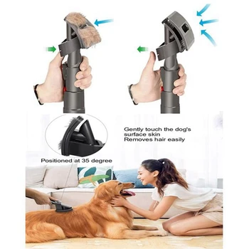 AD-Pentru Dyson Pet Grooming Tool Parul de Animale Atașament,Câine Perie Aspirator Dyson V11 V10 V8 V7 V6 V15 de Fixare Furtun