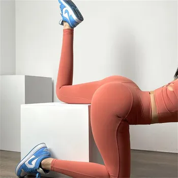 Push-up de Fitness Pantaloni Femei de Înaltă Talie Elastic Strans Yoga Pant iute Uscat Rulează de Sport sală de Gimnastică Jambiere