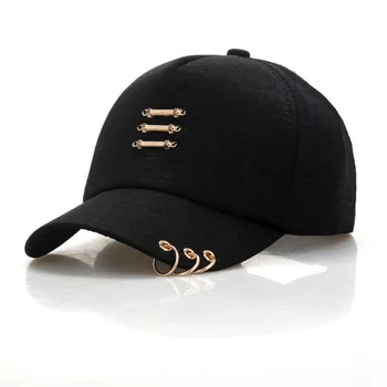 Moda Unisex Inel De Fier Șapcă De Baseball Cu Inele De Aur De Culoare Snapback Sepci Hip Hop Pălării Pentru Femei Barbati Vara Tata Pălărie