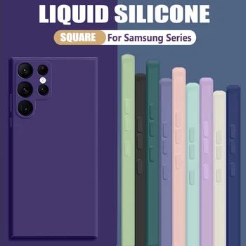 C3C Original Pătrat Lichid de Silicon de Caz Pentru Samsung Galaxy Nota 20 10 Ultra Plus 9 A23 A22 A21S A31 A41 A51 A71 A50 A70 Acoperi