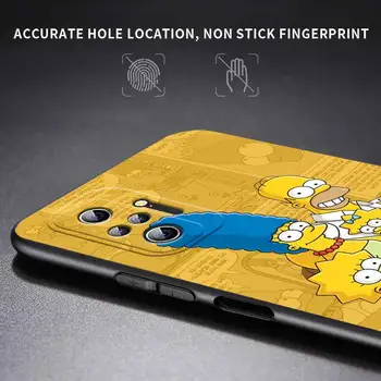 Anime Familia Simpsons Telefon Caz Pentru Xiaomi Redmi Nota 12 11E 11 11 11T 10 10 9 9 T 9 8 8T Pro Plus 5G Funda Capac Negru