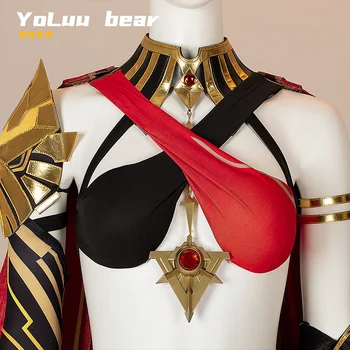 YoLuu urs 4-star Game Genshin Impact Dehya Cosplay Dehya Costume Femei Set Complet Peruca Joc de Rol Dehya Haine