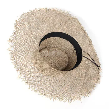 Noua Pălărie de Vară pentru Femei Largă Respirabil Verde Pălărie de Paie franceză Gol Rece de Călătorie, Vacanta, Plaja Palarie de Soare margine largă pălărie capac