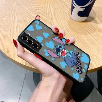 Disney Amuzant Lilo & Stitch Desene animate Anime Caz de Telefon Pentru Samsung Galaxy S22 S21 S20 FE Ultra S10 S10E S9 S8 Lite Plus Acoperire Mată