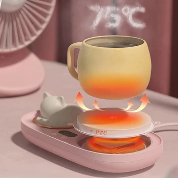 XIAOMI Încălzire Coaster Ceai Lapte Cafea Încălzire Coaster 20W 3-viteza de Izolare Coaster Băutură de Iarnă Izolare Cupa Lumina de Noapte