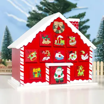 Lemn Calendar Advent, cu 24 de Sertare Copii Jucărie cu Baterii Ornament DIY Calendar Crăciun Cadouri de Craciun Decoratiuni de Vacanță