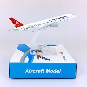 16CM 1:400 Boeing B777-300 Model Turkish Airlines din Plastic, Aliaj de Avion Avion Avion de Afișare Adult Colecție de Suveniruri