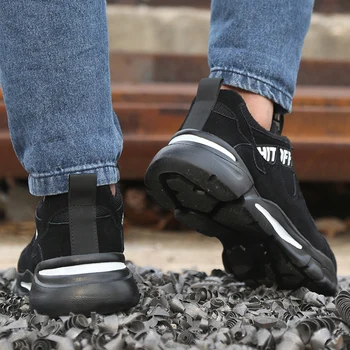 Mens de Lucru Cizme de Siguranță Non-alunecare de Puncție Kevlar jos de Moda Pantofi de protecție Impermeabil Steel Toe Pantofi