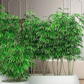 5pcs/lot Artificiale Frunze de Bambus buchet de Pânză de Mătase Fals Plante Verzi Verdeață Pleacă de Acasă Decoratiuni de Gradina Simulare de Plante
