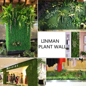 40x60cm 3D Verde Plante Artificiale Panou de Perete Nunta Fondul Petrecere Iarbă Grădină de Flori din Plastic Perete în aer liber, Gazon Covor Decor